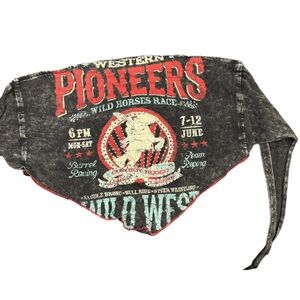 Western Pioneers Graphic Bandana Tie Tube Top